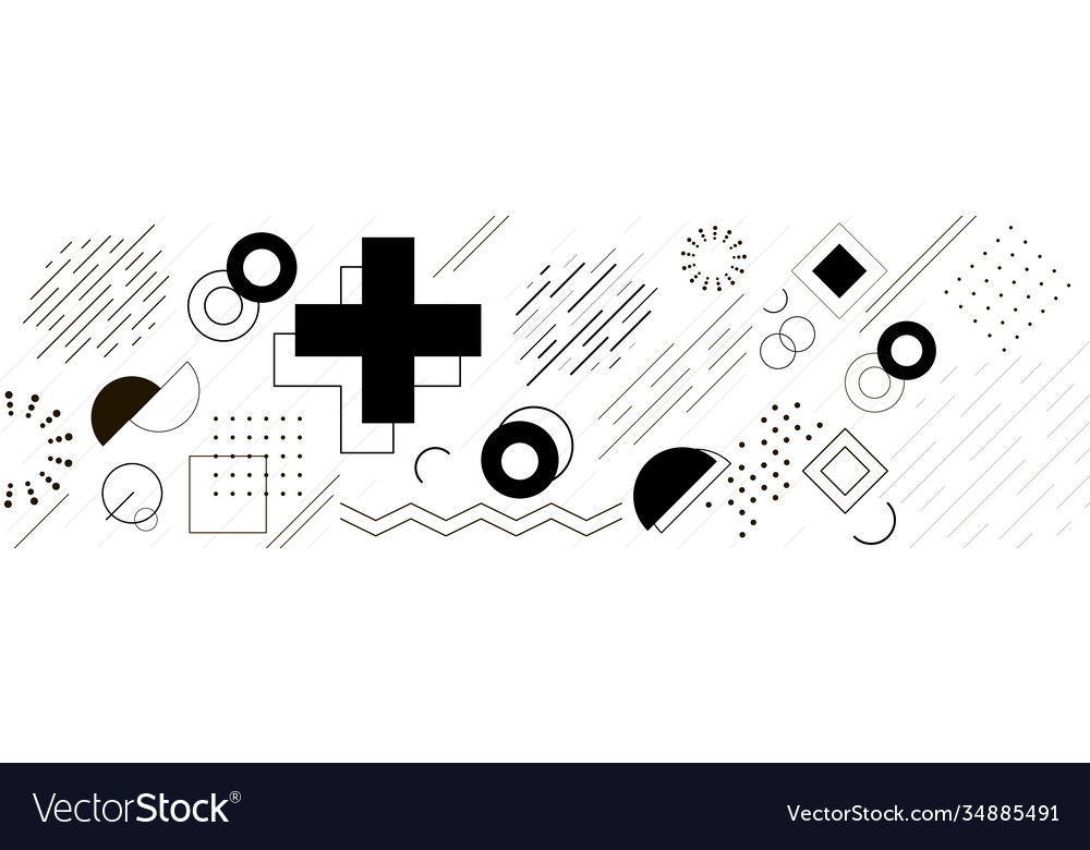Abstract background with different geometric