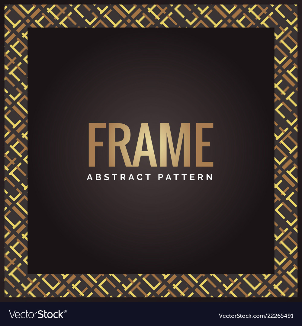 Black and gold luxury geometric abstract frame Vector Image