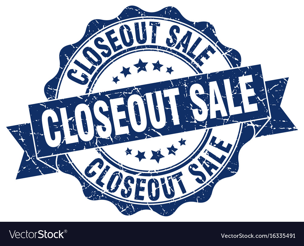 Closeout sale stamp sign seal