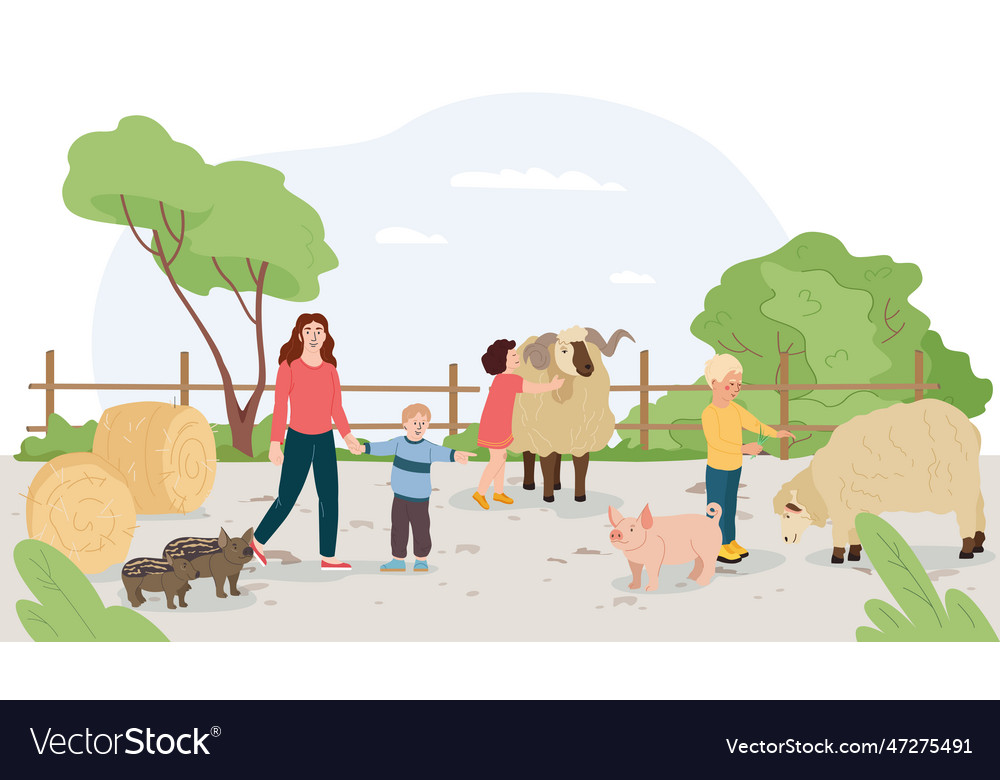 Contact farm flat vector image Contact farm flat