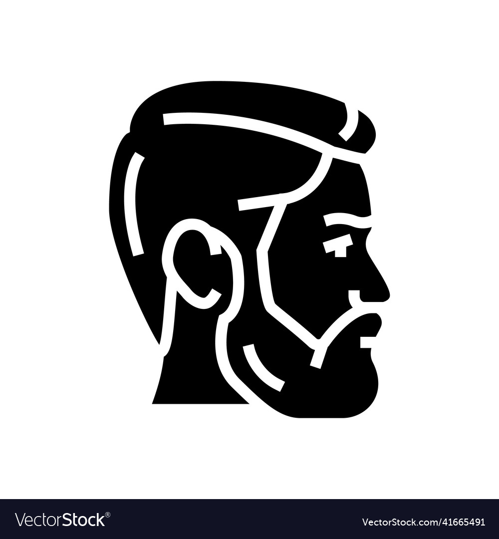 Face male glyph icon