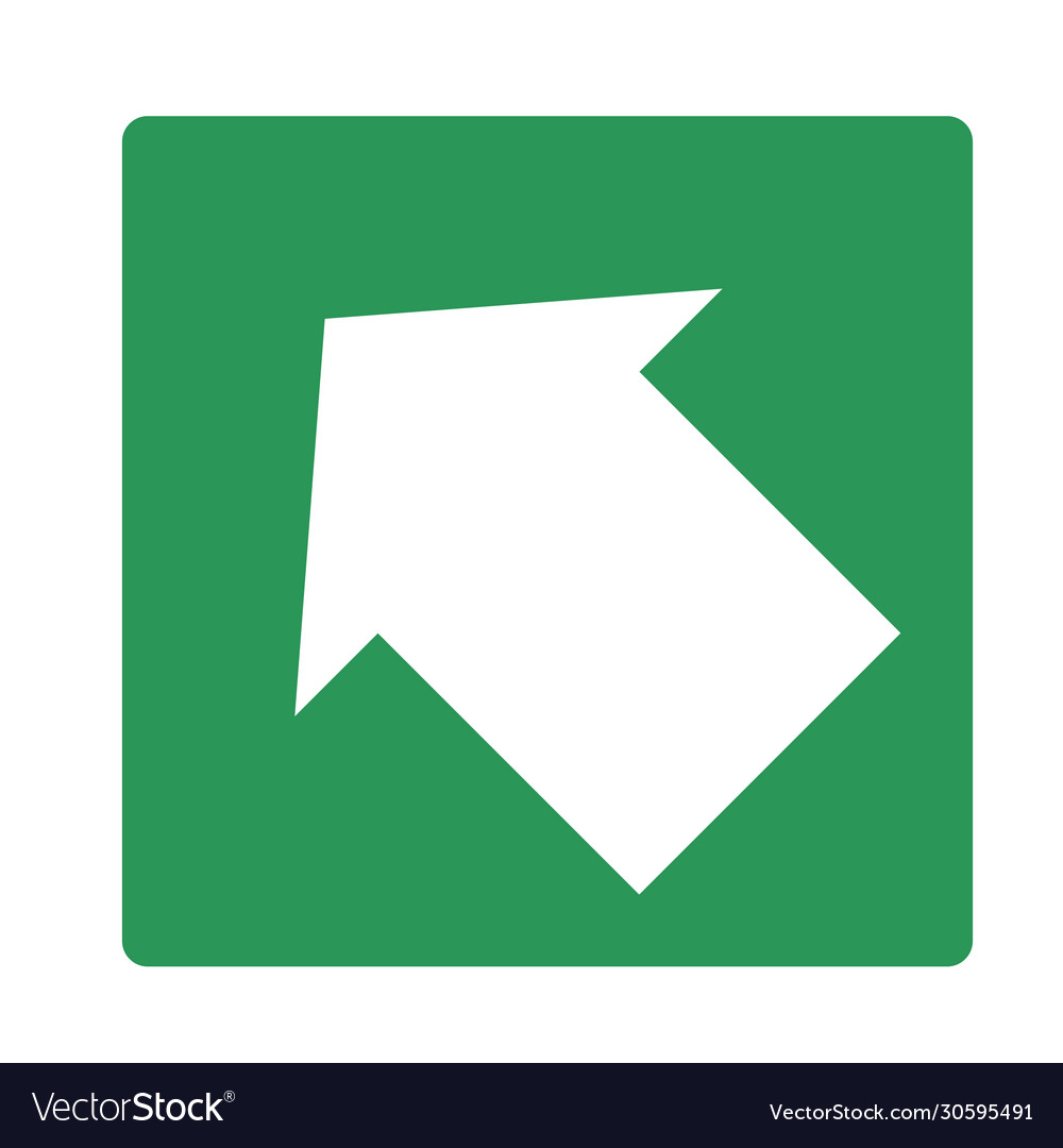 Pointer arrow in modern flat style button vector image Pointer arrow in modern flat style button