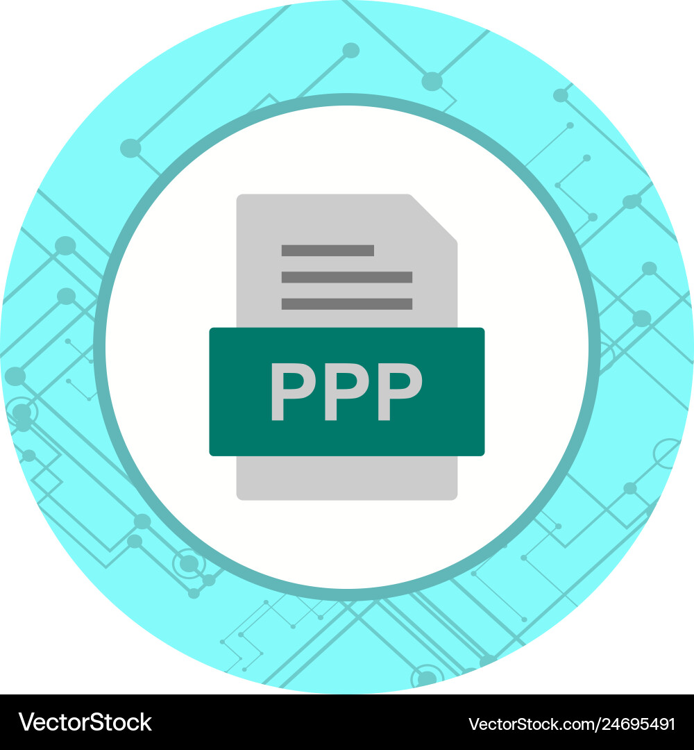 Ppp file document icon Royalty Free Vector Image