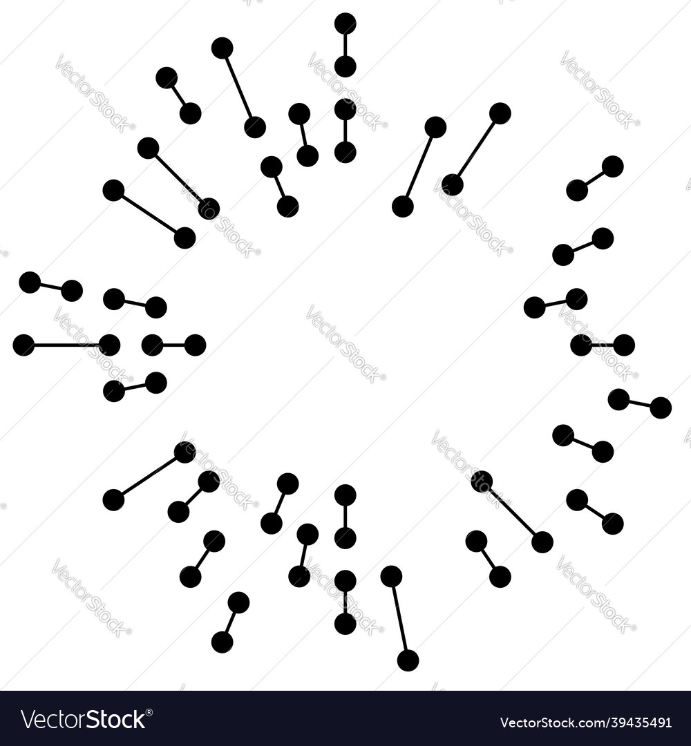 Radial radiating lines with nodes nodal points vector image Radial radiating lines with nodes nodal points
