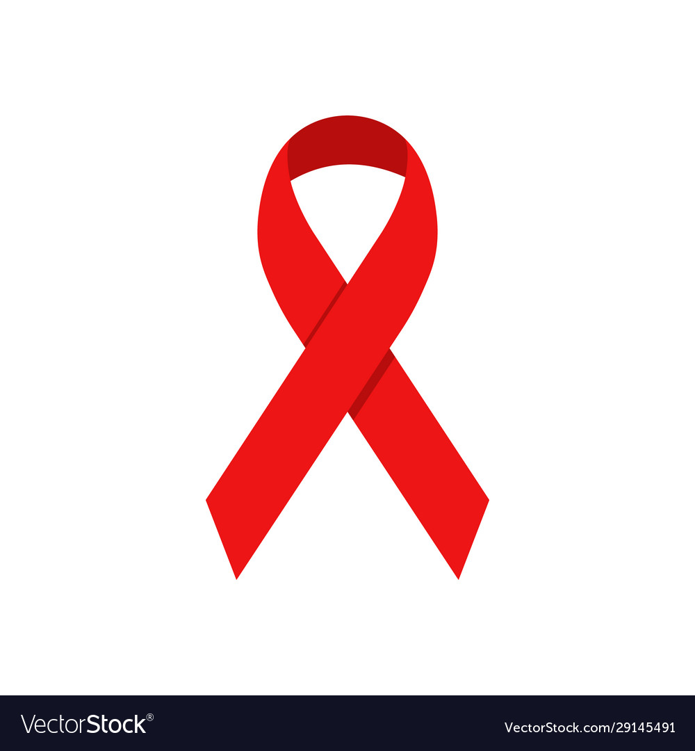 Red ribbon on white Royalty Free Vector Image - VectorStock