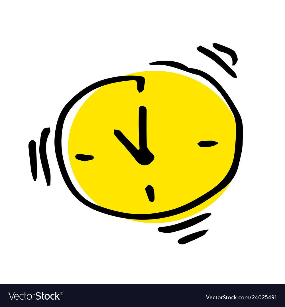 Ringing Alarm Clock - Flat Style