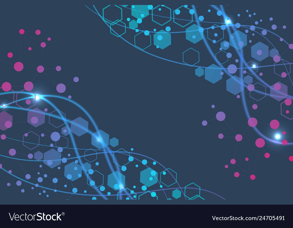 Science network pattern connecting lines and dots vector image Science network pattern connecting lines and dots