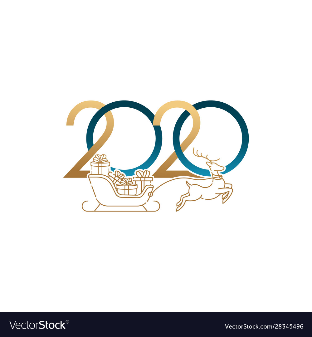 2020 colorful text isolated on white background vector image 2020 colorful text isolated on white background