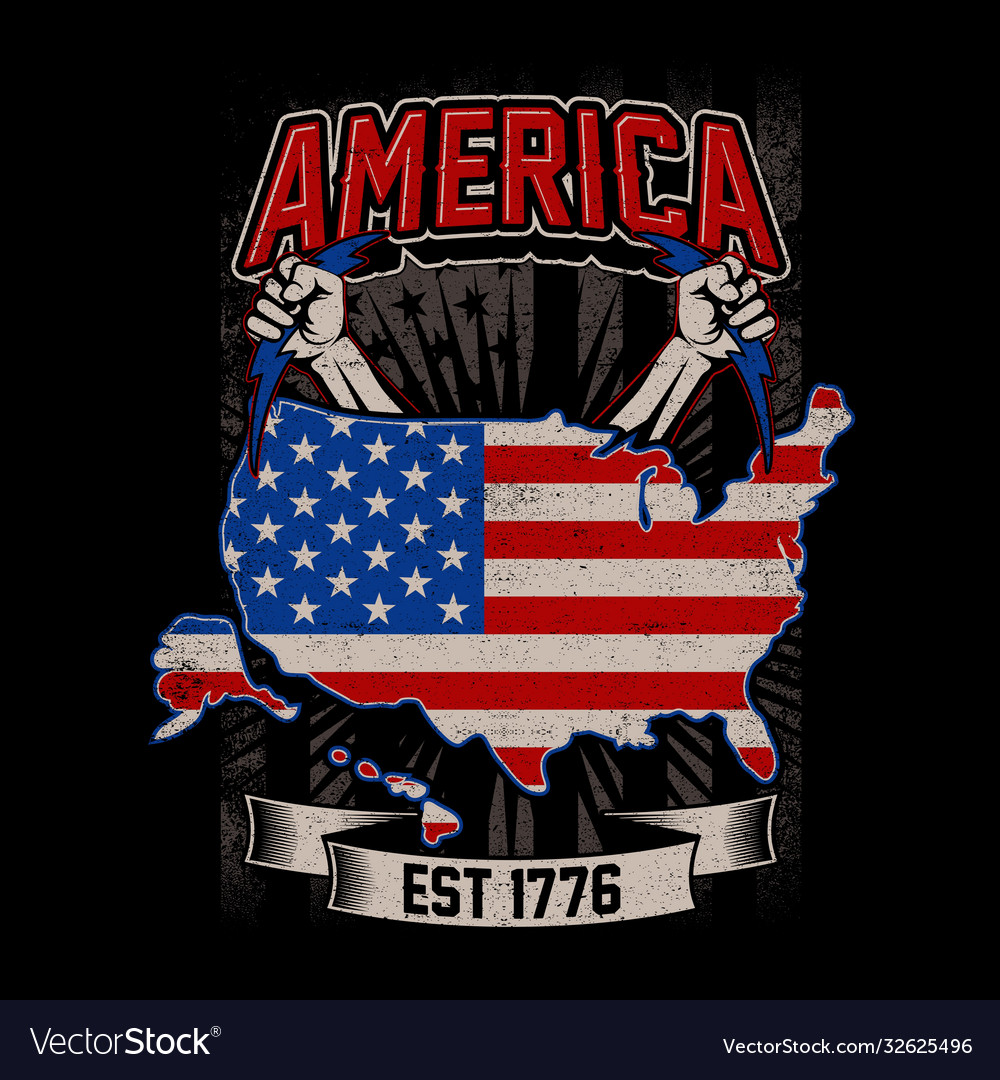 American est 1776 vector image American est 1776