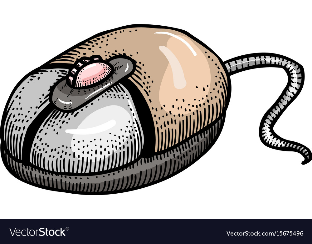 Cartoon image computer mouse Royalty Free Vector Image