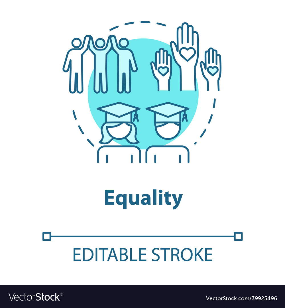 Equality concept icon positive support diverse Vector Image