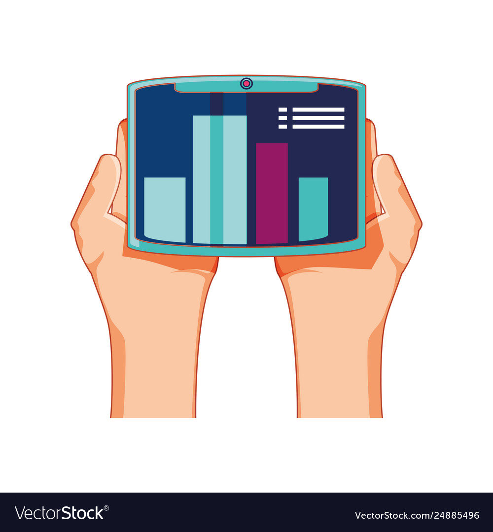 Hands with picture file isolated icon