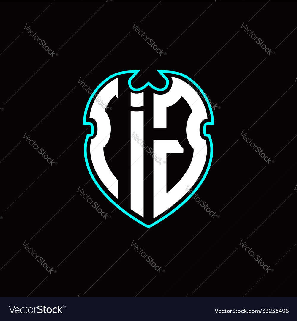 I j initial logo design with a shield shape