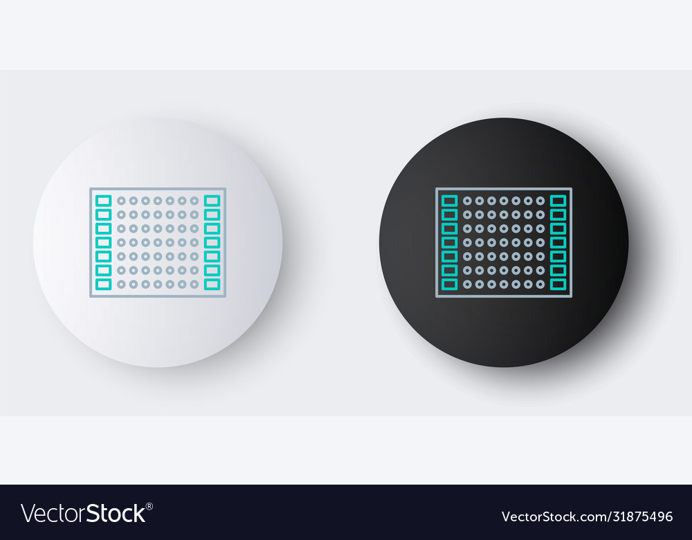 Line printed circuit board pcb icon isolated Vector Image