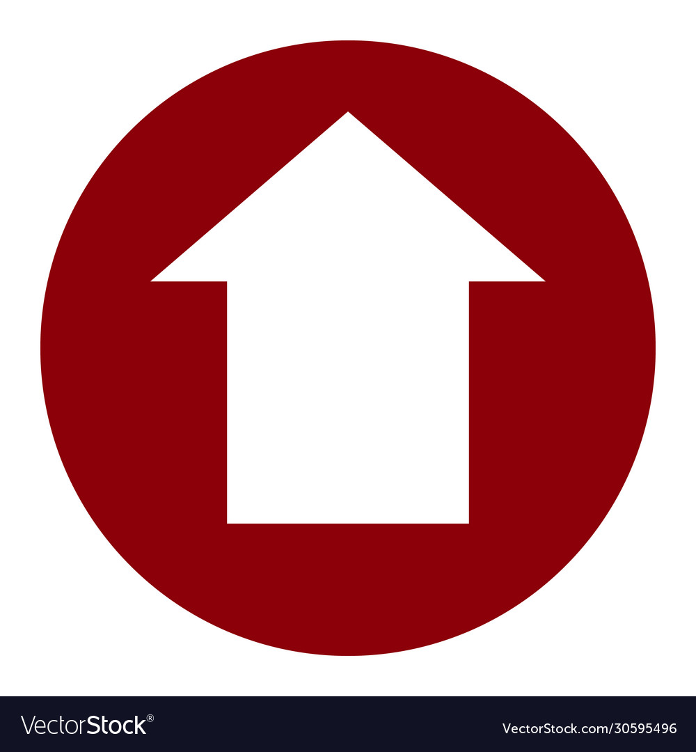 Pointer arrow in modern flat style button vector image Pointer arrow in modern flat style button