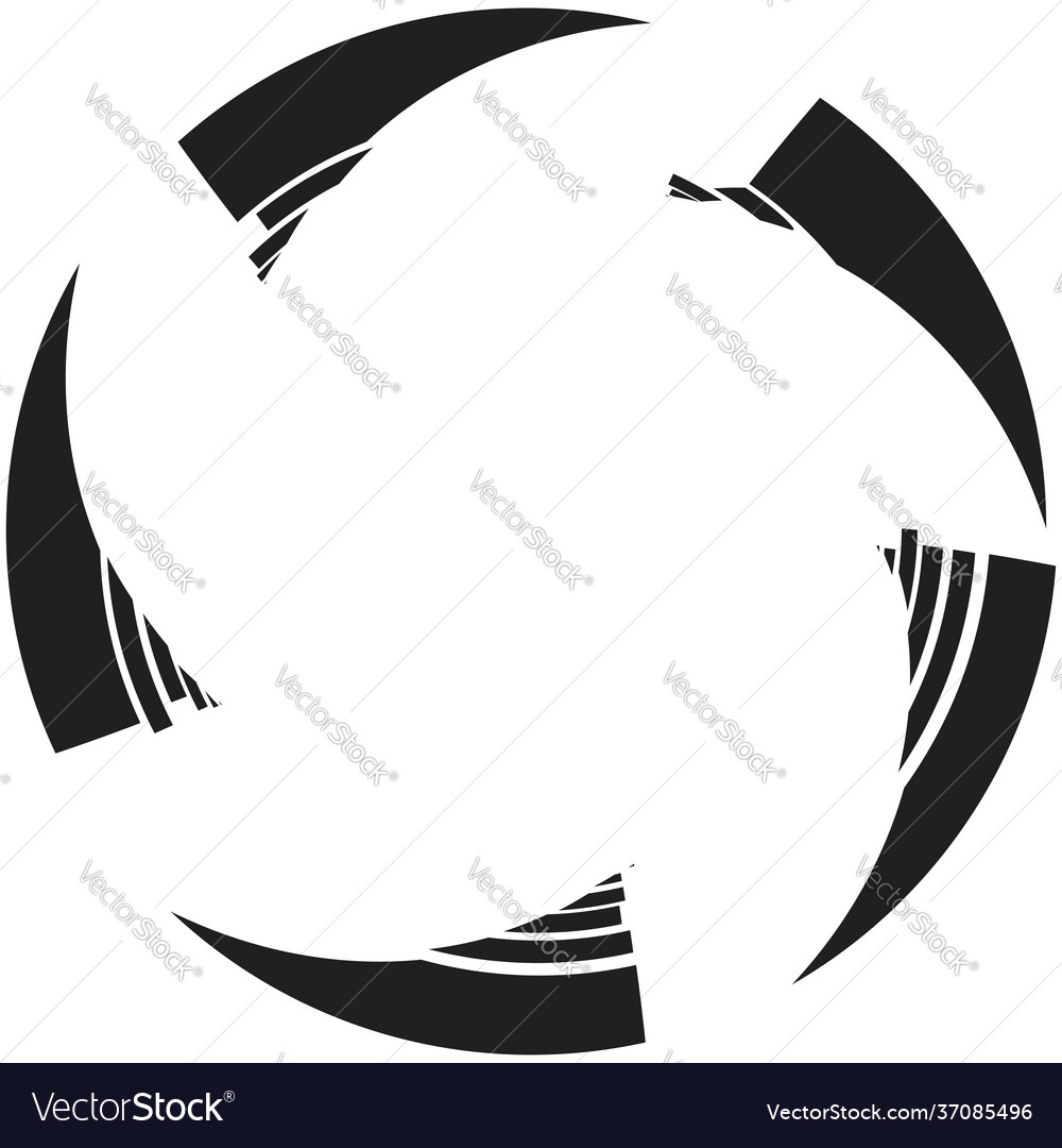 Radial abstract geometric circle design element vector image Radial abstract geometric circle design element