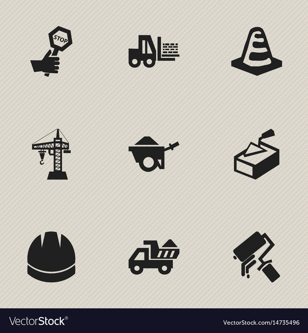 Set of 9 editable structure icons includes
