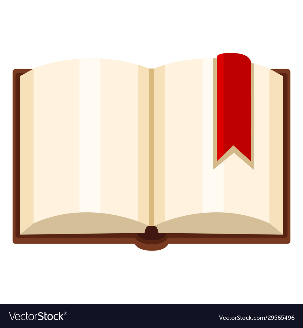 Single flat color icon - open blank book