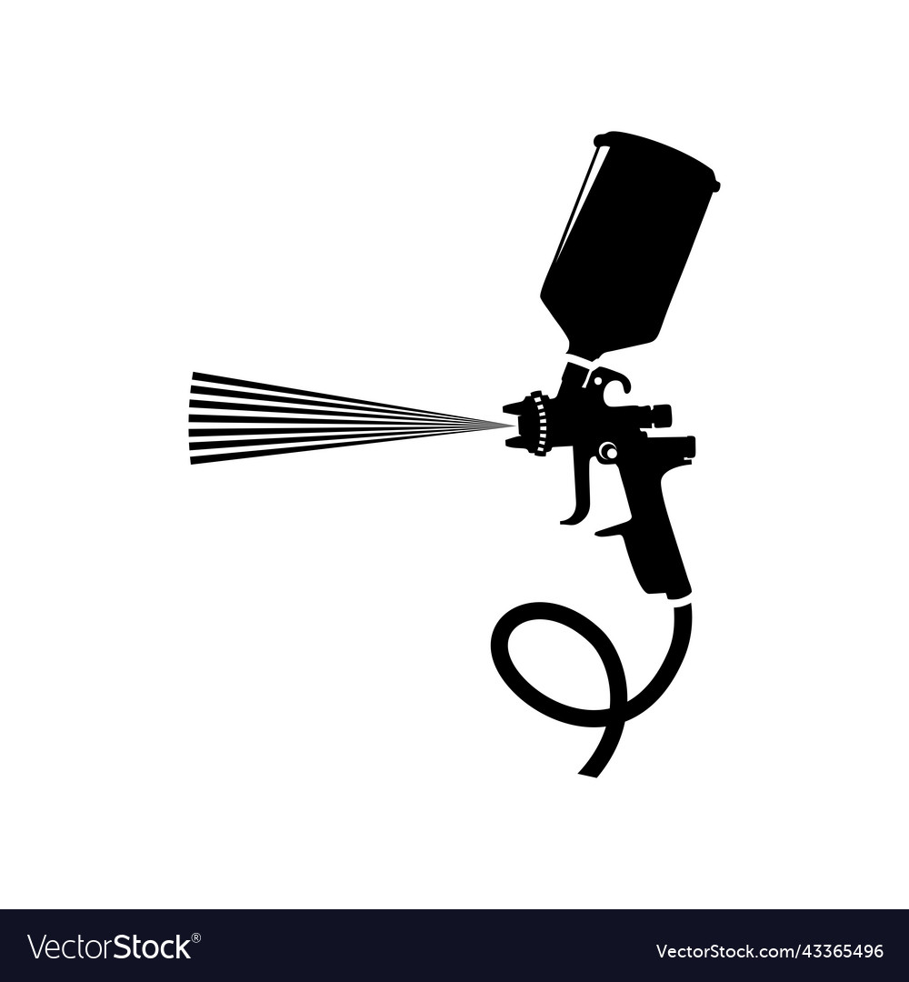 Spray gun paint logo icon Royalty Free Vector Image