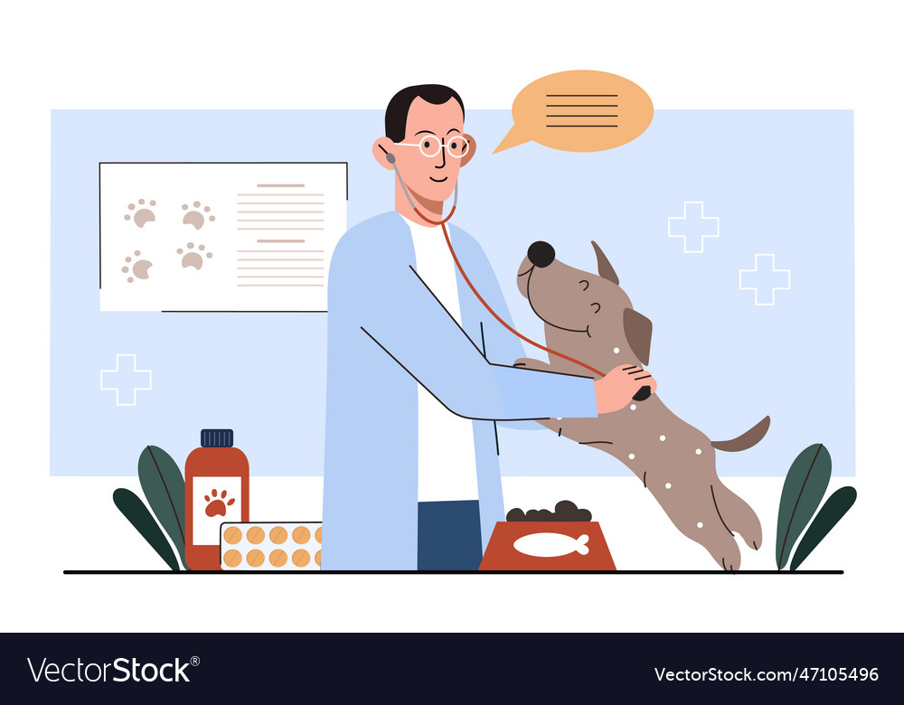 Veterinary clinic concept Royalty Free Vector Image