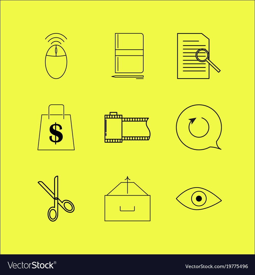 Web linear icon set simple outline icons