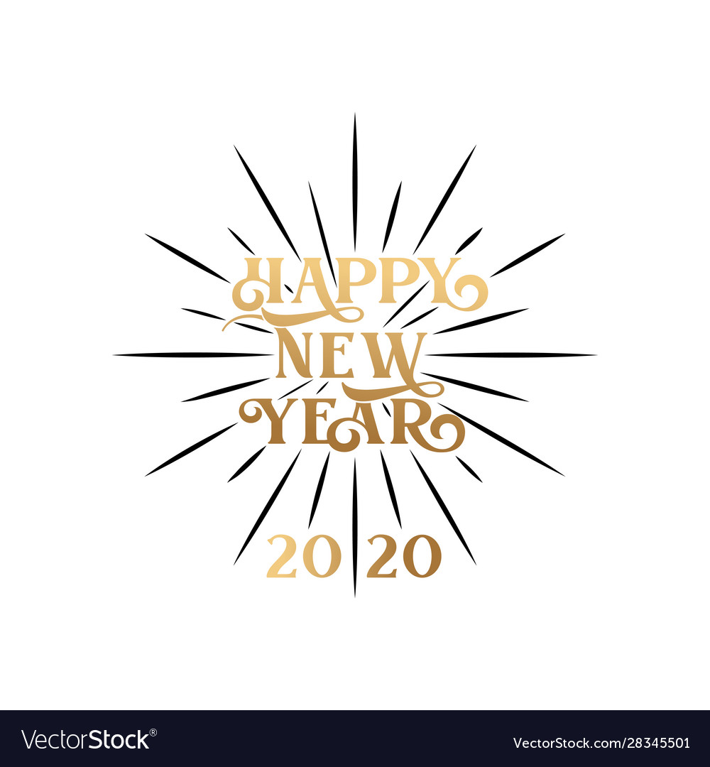 2020 colorful text isolated on white background
