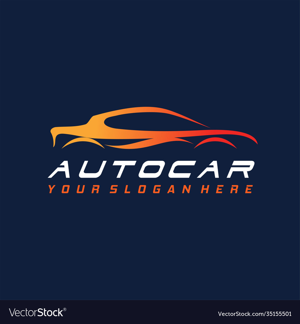 Abstract automotive car logo Royalty Free Vector Image