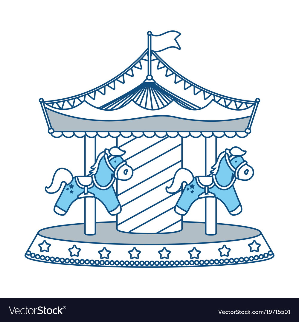 Circus Carousel Icon Image Royalty Free Vector Image