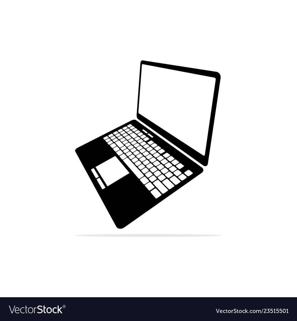 Computer notebook icon concept vector image Computer notebook icon concept