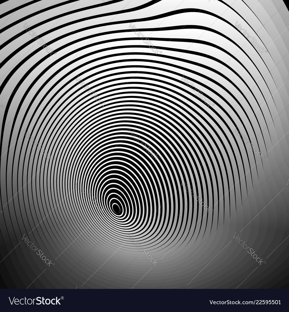Concentric shapes with deformation effect vector image Concentric shapes with deformation effect
