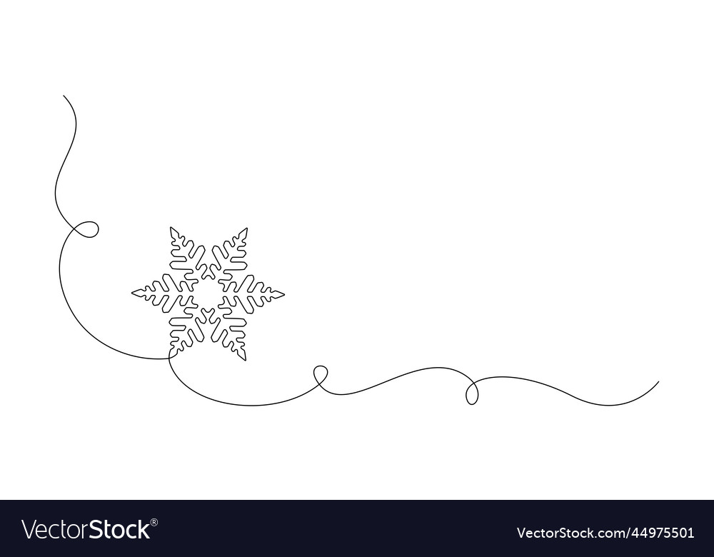 Continuous Line Snowflake
