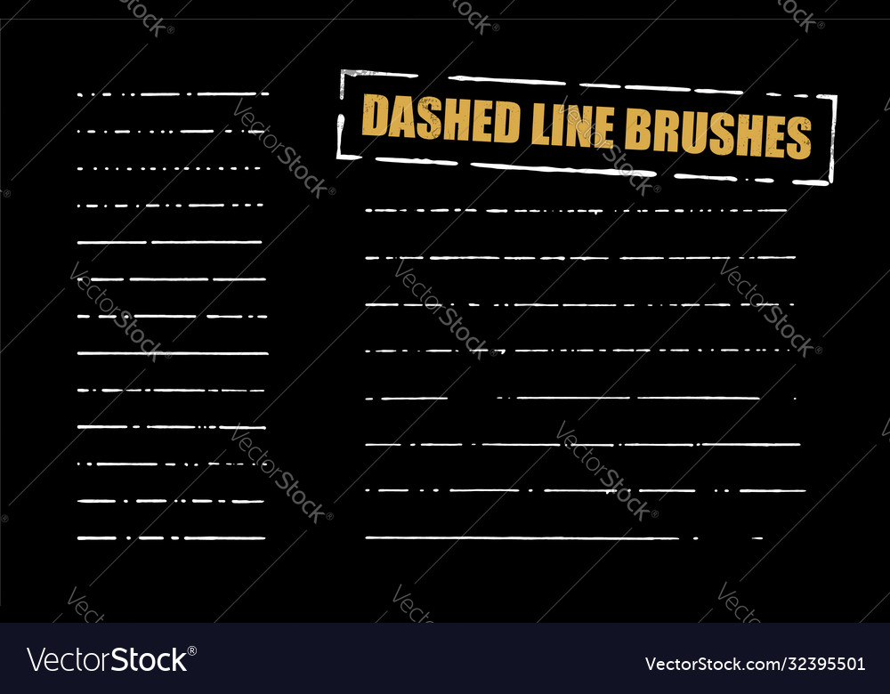 Dashed line brushes set