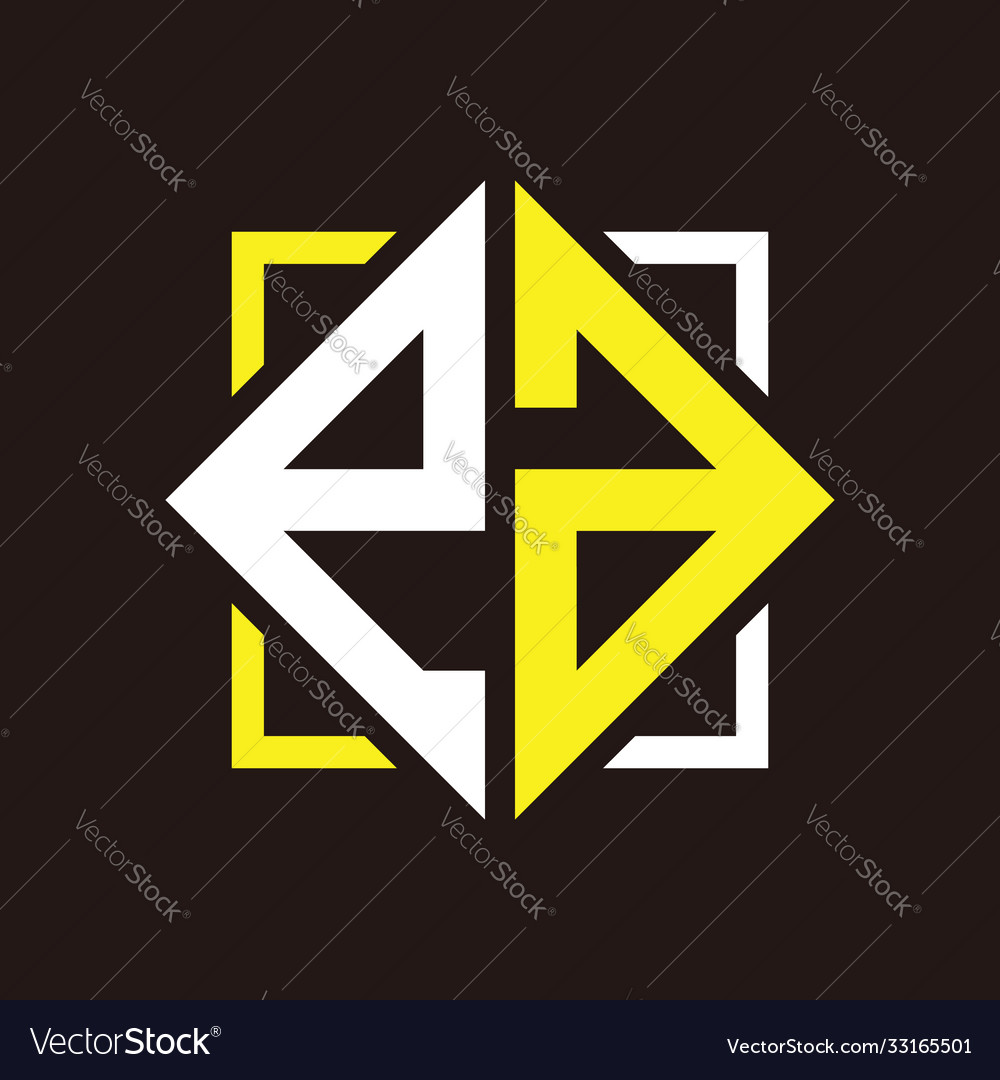 E a initials quadrangle monogram with square