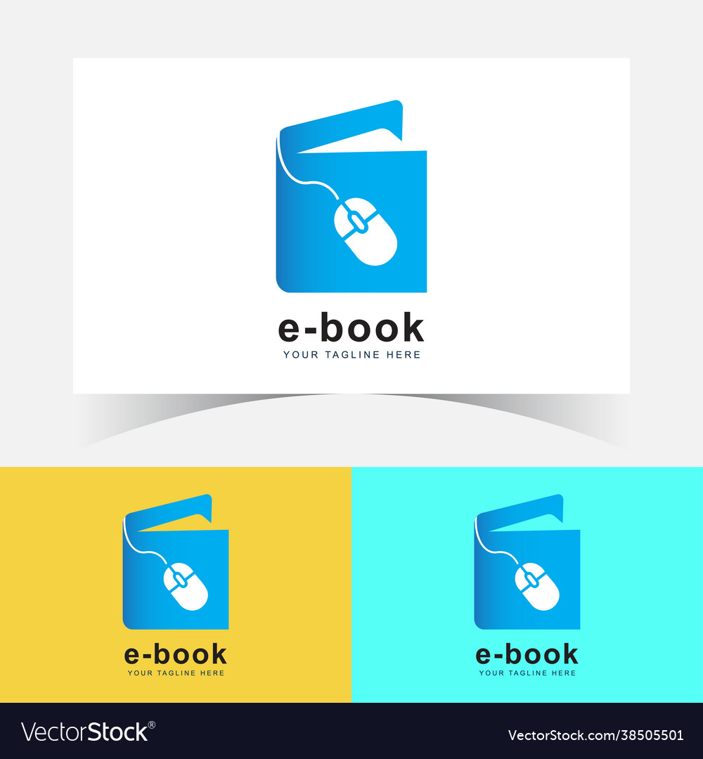 E-book logo design template