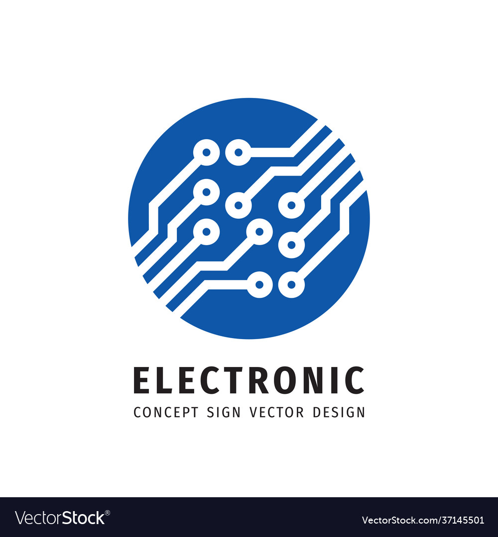 Electronic technology - logo design Royalty Free Vector