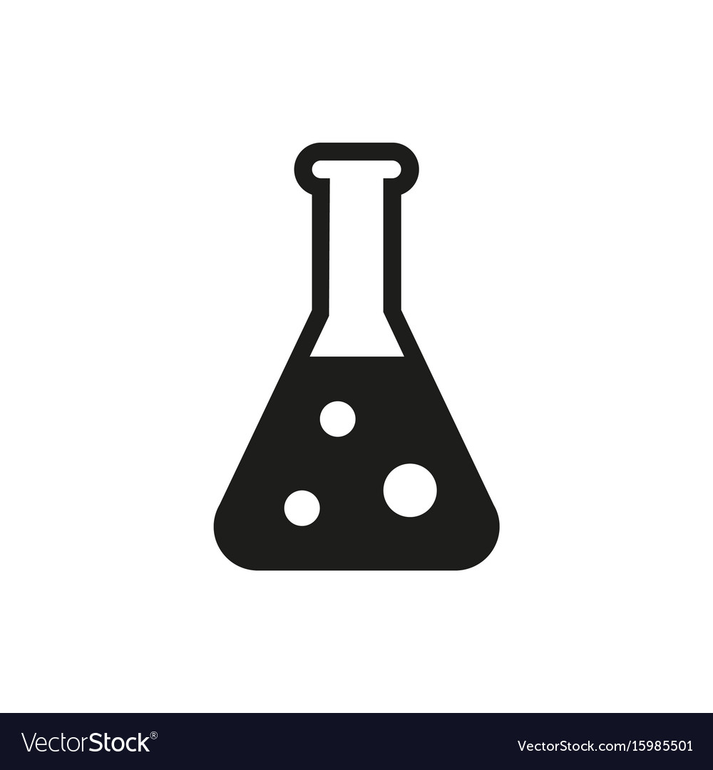 Flask icon on white background