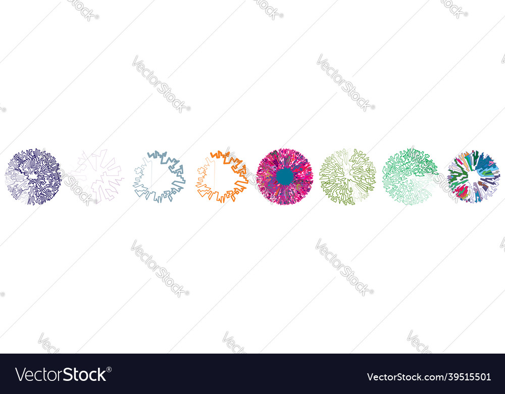 Geometric random circular element abstract vector image Geometric random circular element abstract