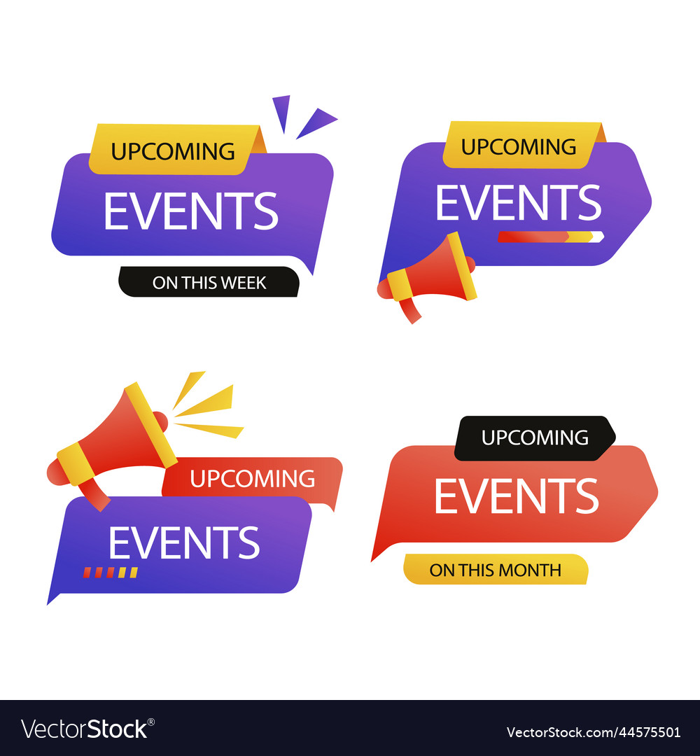 Gradient upcoming events label set
