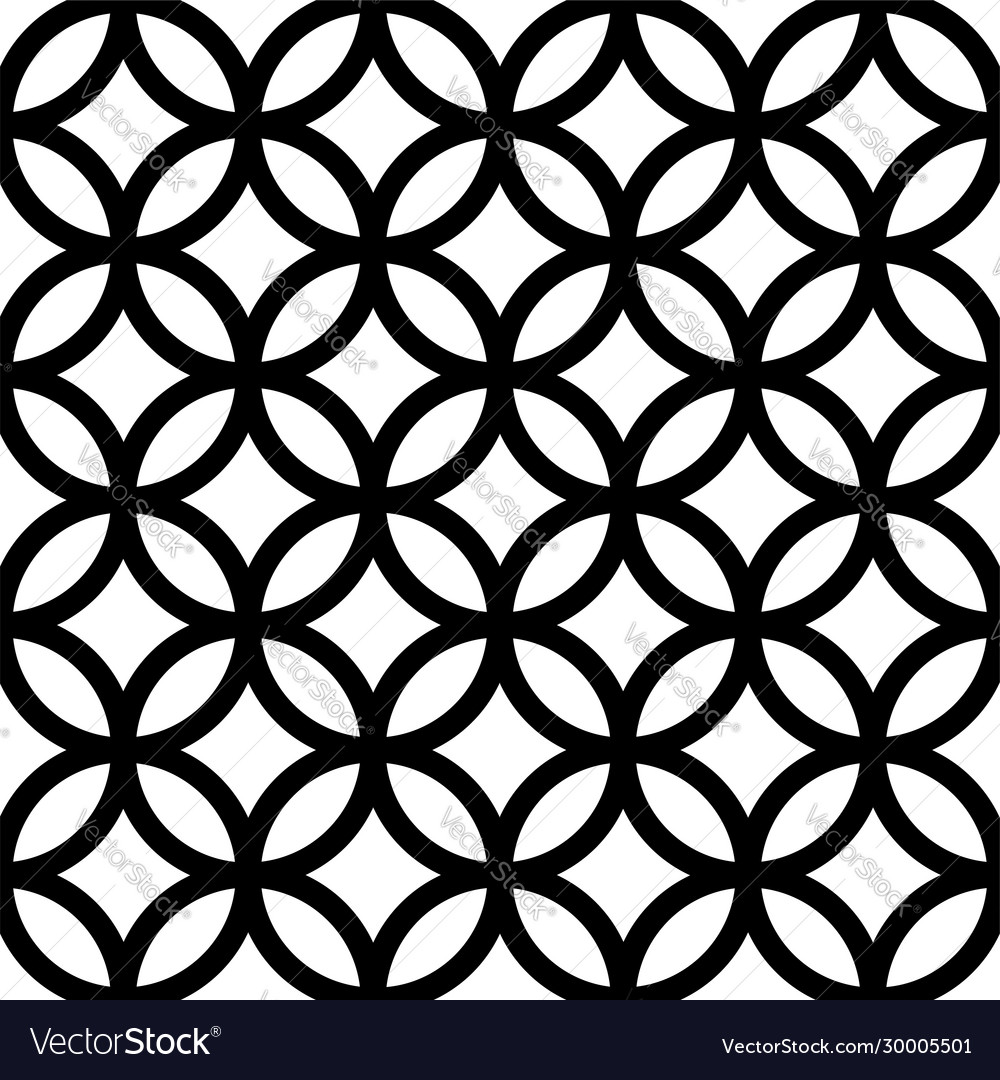 Interlocking intersecting circles rings Royalty Free Vector