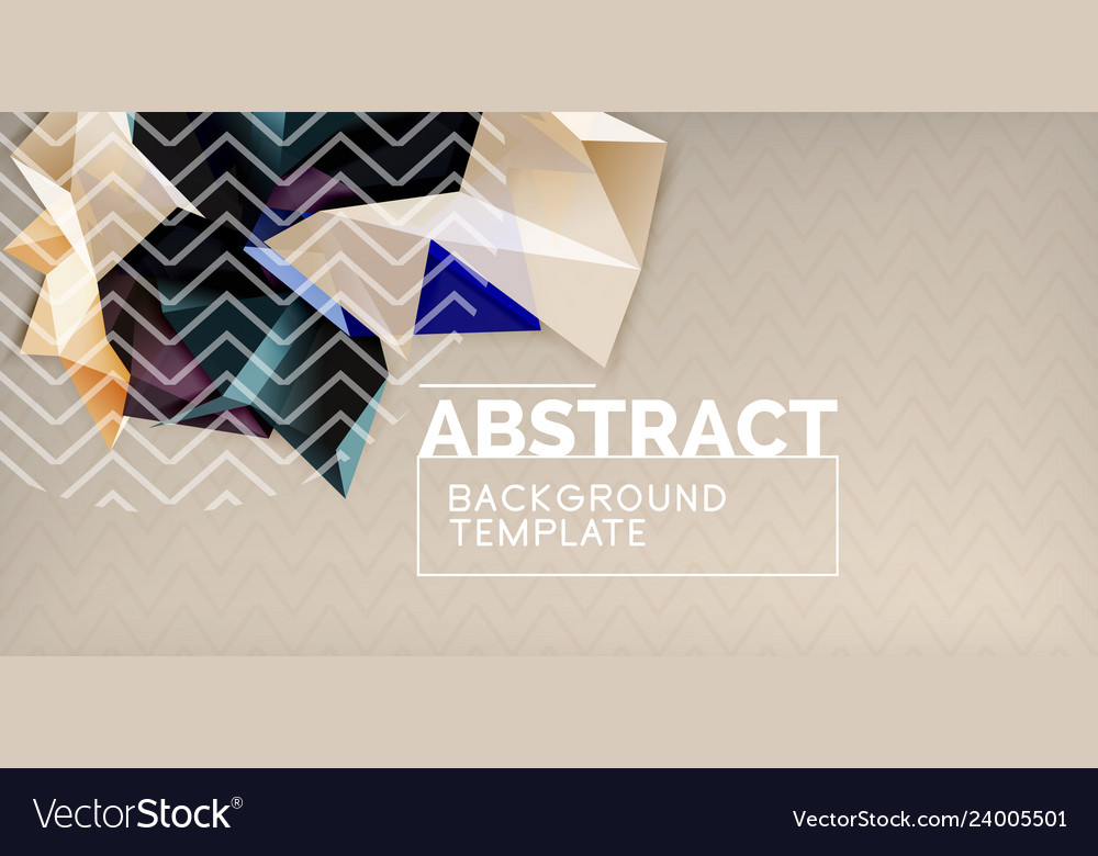Low poly design 3d triangular shape background vector image Low poly design 3d triangular shape background