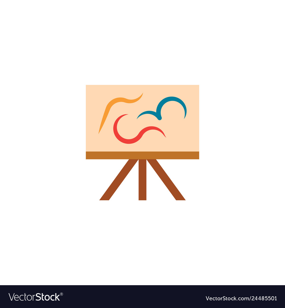 Painting Easel Artist Icon Logo Design Element Vector Image