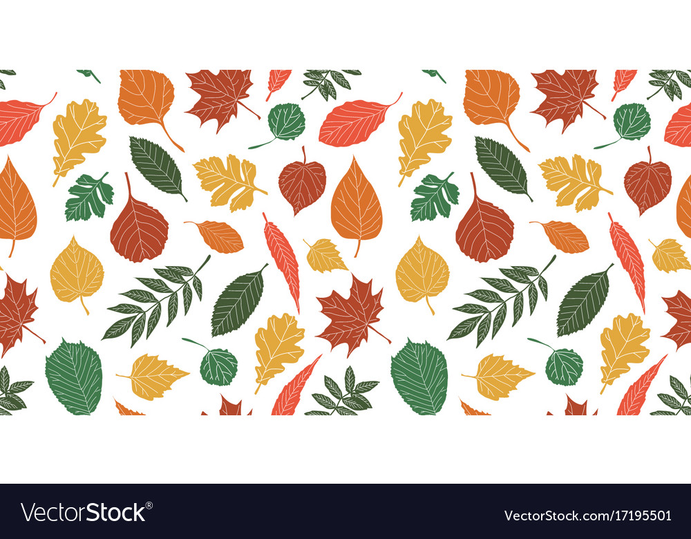 Seamless pattern with leafautumn leaf background