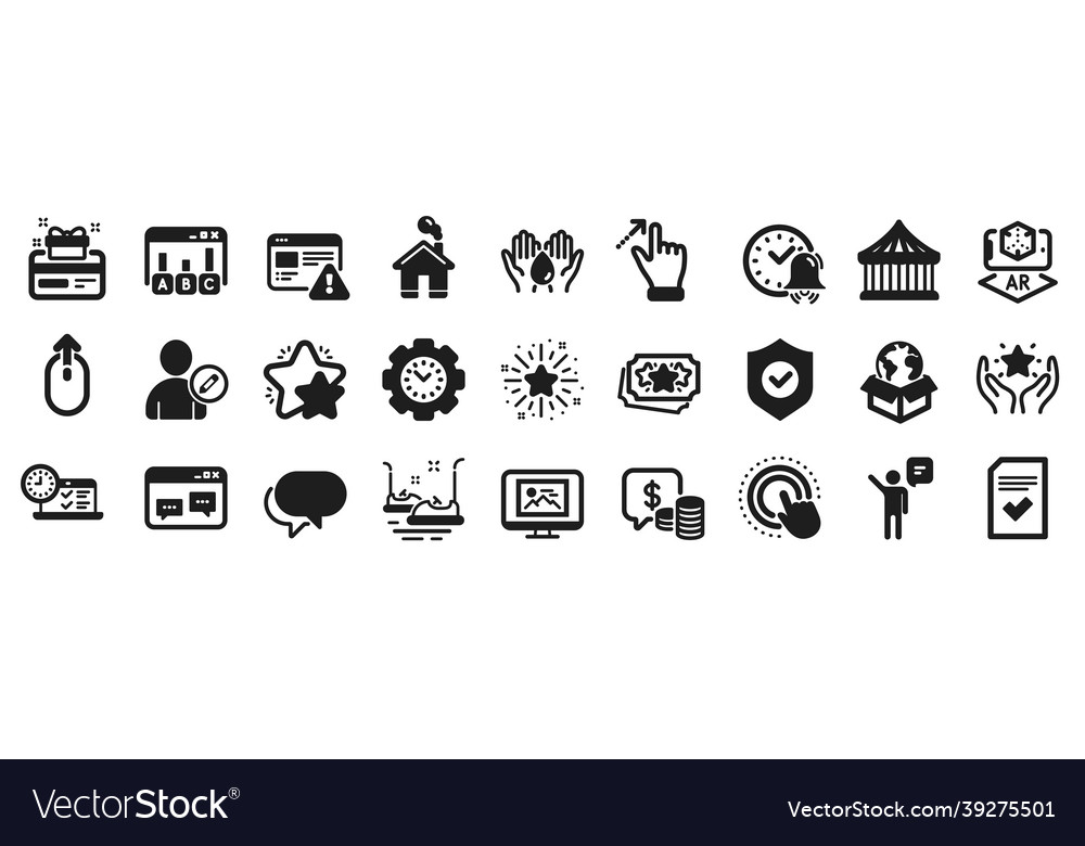 Set of technology icons such as edit user vector image Set of technology icons such as edit user