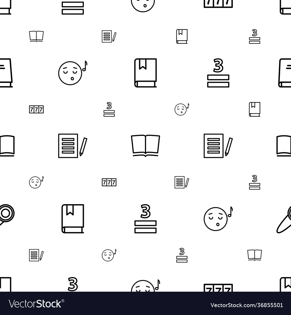 Text icons pattern seamless white background