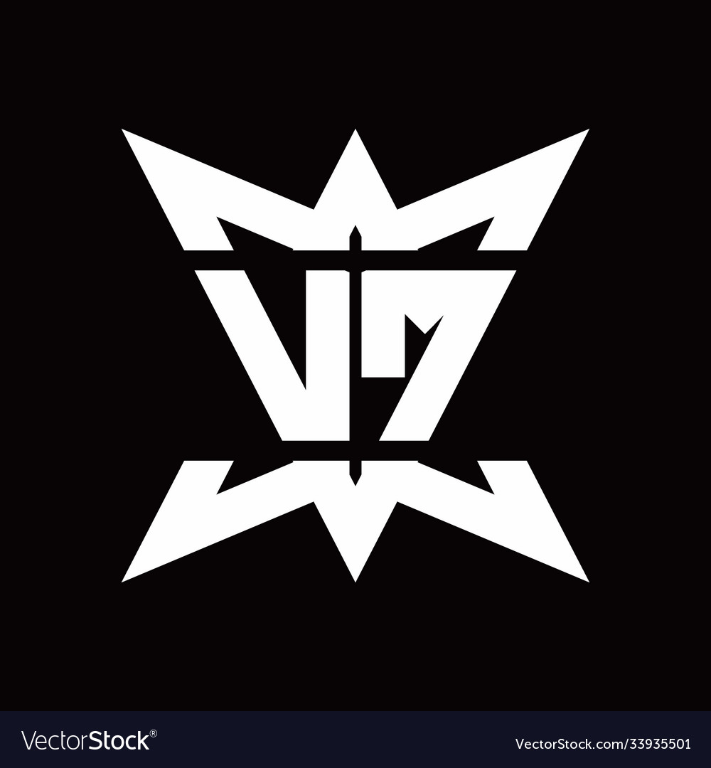 Vm logo monogram with crown up down side design