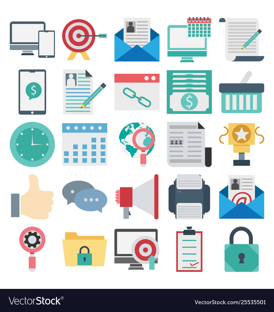 Web and seo isolated icons set which can e