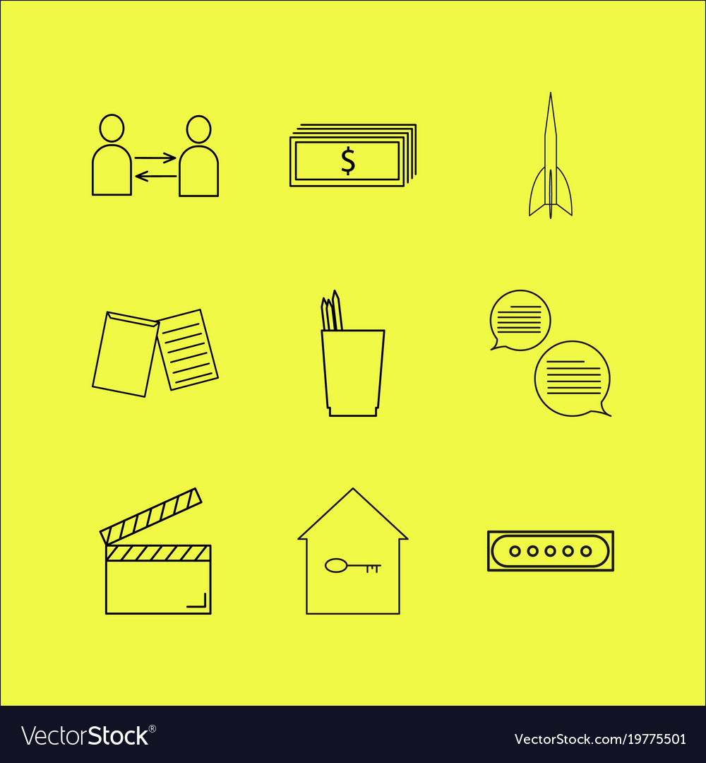 Web lineare Icon setzen einfache Umriss-Icons