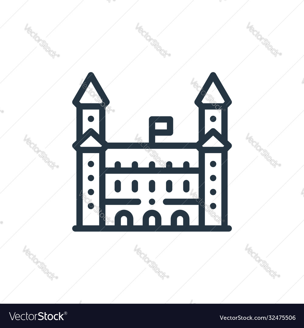 Bratislava castle icon isolated on white Vector Image