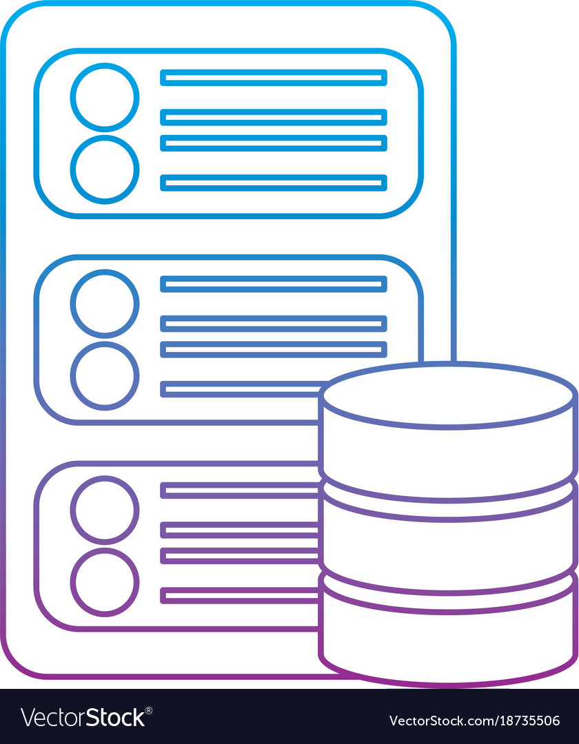 Data base center server hosting network icon