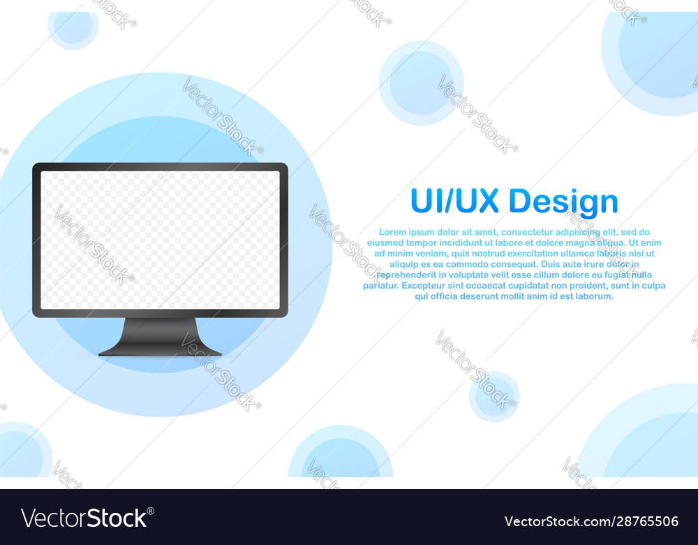 Device mockup banner computer ui ux design vector image Device mockup banner computer ui ux design